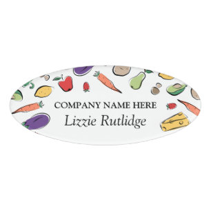 Badge D'identification Doodles de dessert   Boulangerie