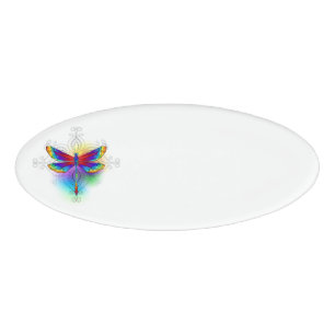 Badge D'identification Dragonfly en arc-en-ciel