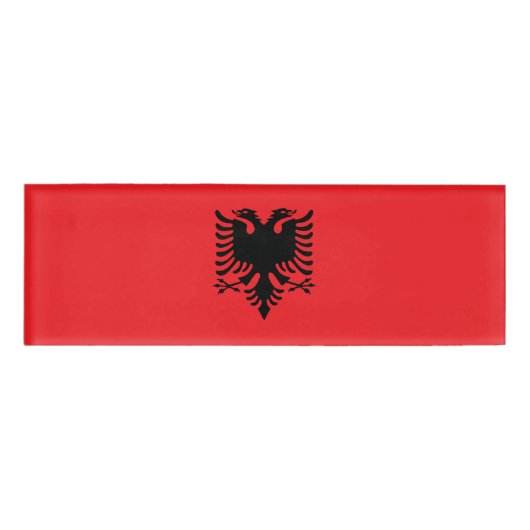Badge D'identification Drapeau albanais (Devant)