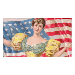 Badge D'identification Drapeau américain Lady Liberty Independence
