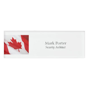 Badge D'identification Drapeau canadien