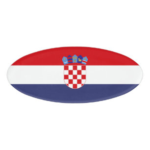 Badge D'identification Drapeau de Croatie