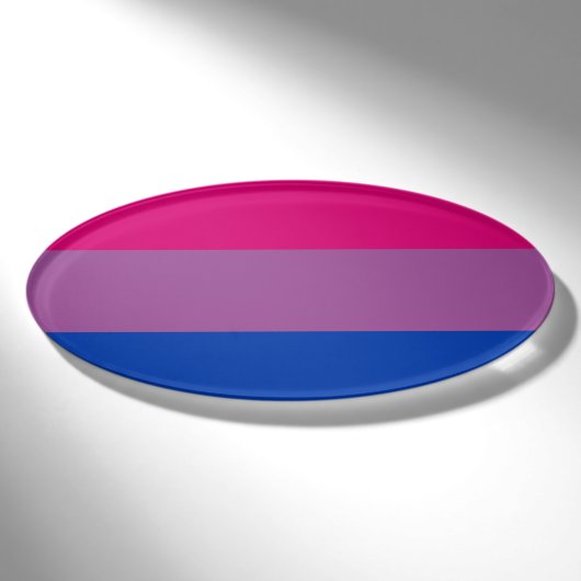 Badge D'identification Drapeau de fierté bisexuel (Devant)