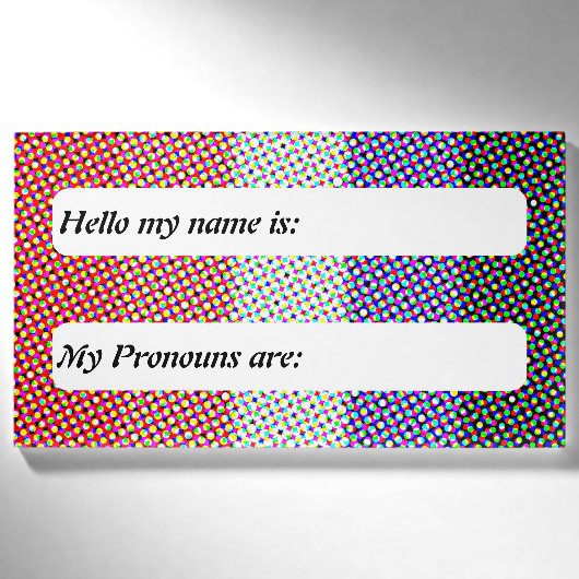 Badge D'identification Drapeau de fierté Cupioromantique Mod Trippy perso (Devant)