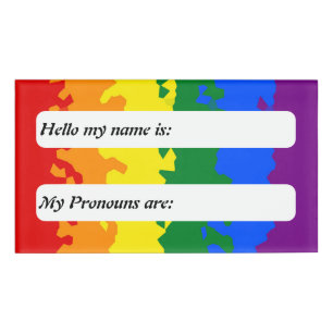Badge D'identification Drapeau de fierté gay arc-en-ciel personnalisable