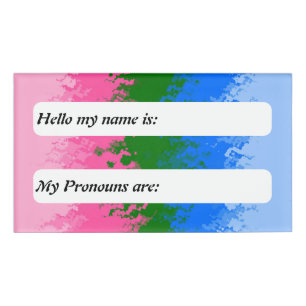 Badge D'identification Drapeau de fierté Omniromantique Funky Trippy Pers