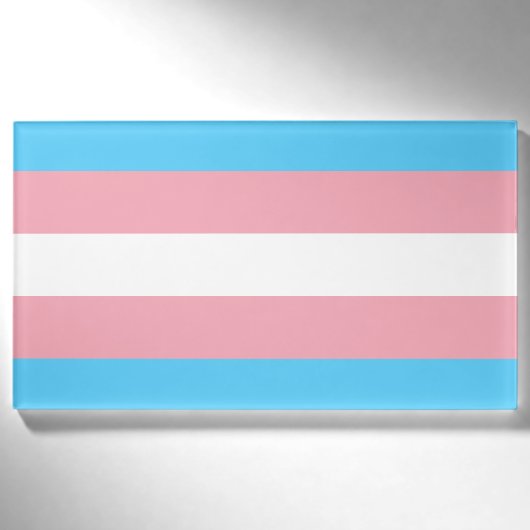 Badge D'identification Drapeau de fierté transgenre (Devant)