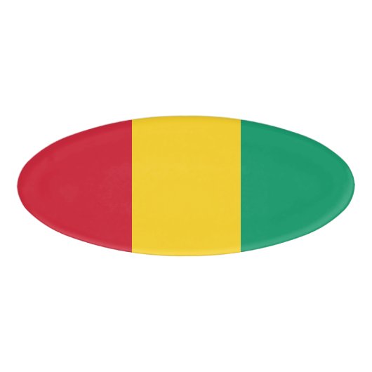 Badge D'identification Drapeau de Guinée (Devant)