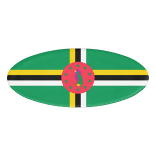 Badge D'identification Drapeau de la Dominique