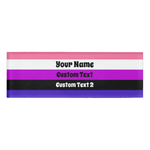 Badge D'identification Drapeau de la fierté genderfluid