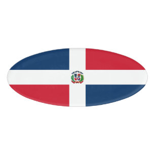 Badge D'identification Drapeau de la République Dominicaine