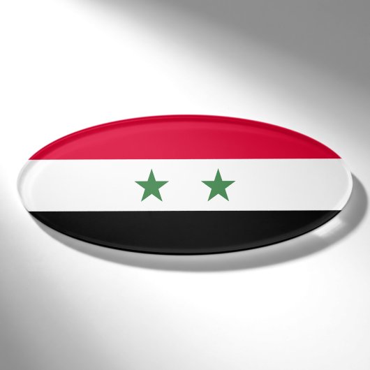 Badge D'identification Drapeau de la Syrie (Devant)