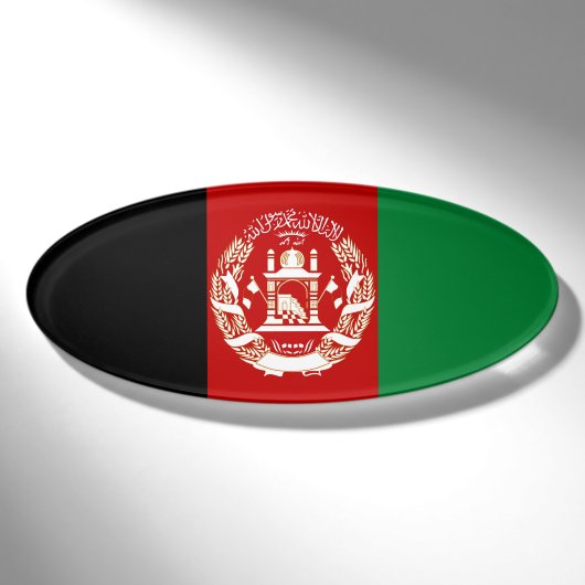 Badge D'identification Drapeau de l'Afghanistan (Devant)