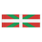 Badge D'identification Drapeau de l'étiquette Basque de nom du pays (Devant)