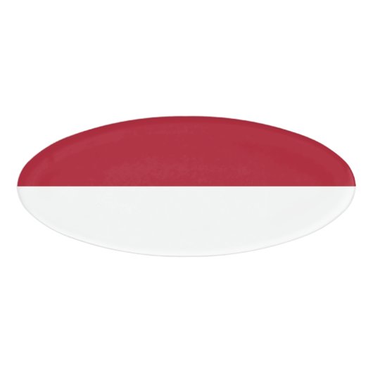 Badge D'identification Drapeau de Monaco (Devant)