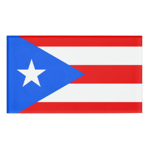 Badge D'identification Drapeau de Porto Rico