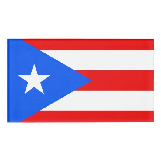 Badge D'identification Drapeau de Porto Rico (Devant)