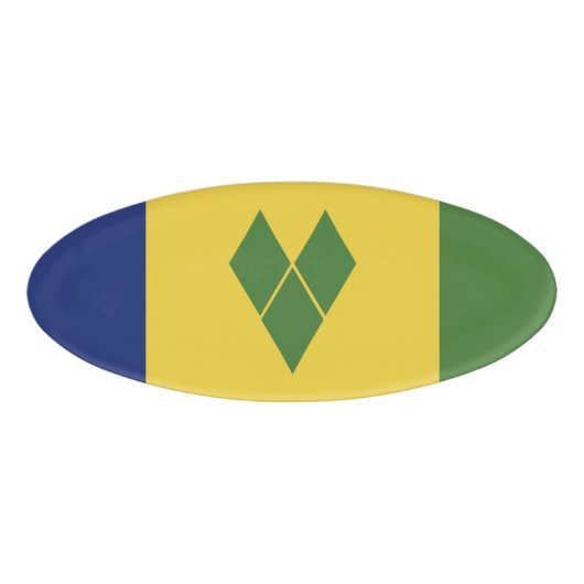 Badge D'identification Drapeau de Saint-Vincent-et-les Grenadines (Devant)