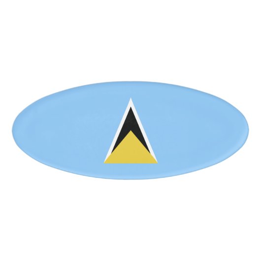 Badge D'identification Drapeau de Sainte-Lucie (Devant)