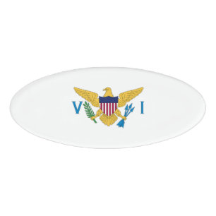 Badge D'identification Drapeau des îles Vierges américaines
