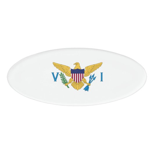 Badge D'identification Drapeau des îles Vierges américaines (Devant)
