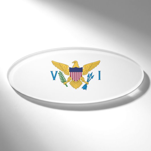 Badge D'identification drapeau des îles Vierges des États-Unis (Devant)