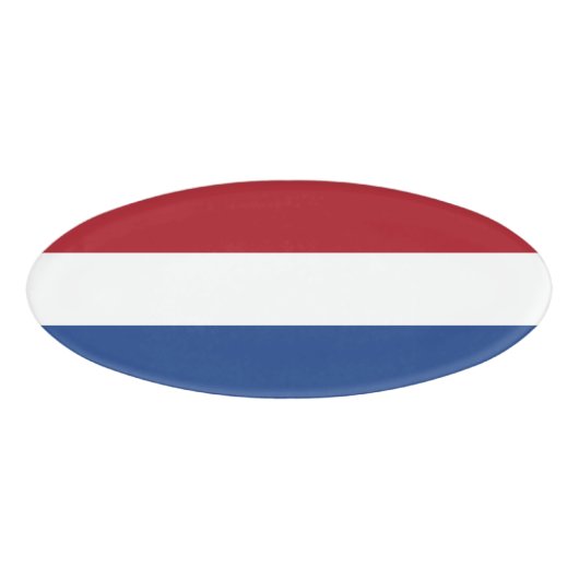 Badge D'identification Drapeau des Pays-Bas (Devant)
