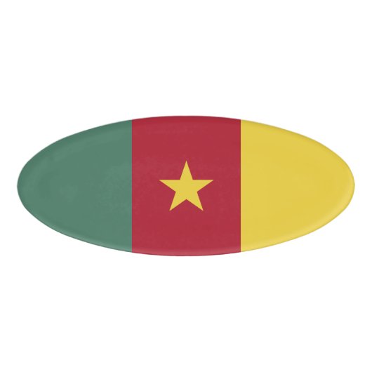 Badge D'identification drapeau du Cameroun (Devant)