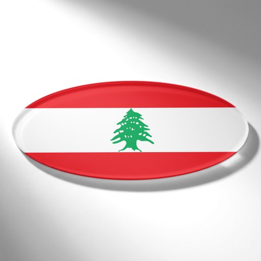 Badge D'identification Drapeau du Liban (Devant)