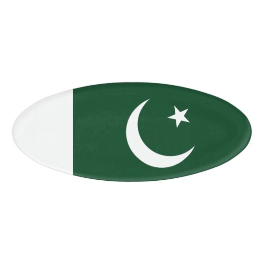 Badge D'identification Drapeau du Pakistan (Devant)