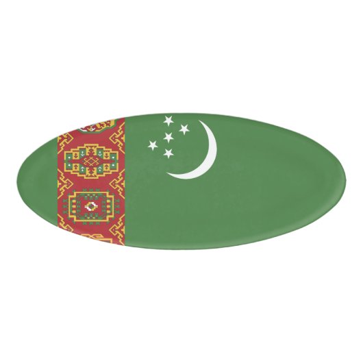 Badge D'identification Drapeau du Turkménistan (Devant)