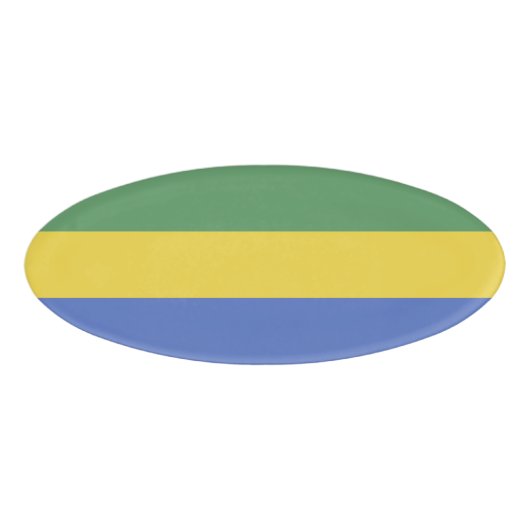 Badge D'identification Drapeau Gabon (Devant)