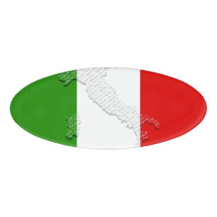 Badge D'identification Drapeau italien