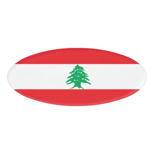 Badge D'identification Drapeau libanais (Devant)