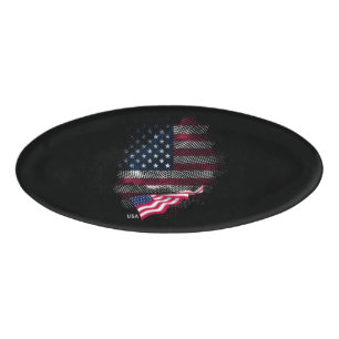 Badge D'identification Drapeau USA