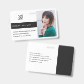 Badge d'identification du bloc-couleur photo et lo (Avant & arrière)