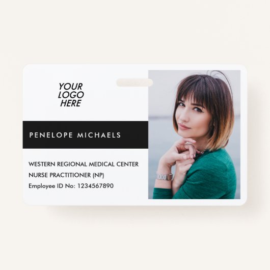 Badge d'identification du bloc-couleur photo et lo (Devant)