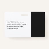 Badge d'identification du bloc-couleur photo et lo (Dos)