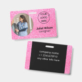 badge d'identification du fournisseur de soins (Recto et verso)