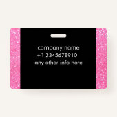 badge d'identification du fournisseur de soins (Dos)