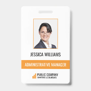 Badge d'identification du personnel d'entreprise m