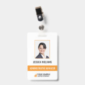 Badge d'identification du personnel d'entreprise m (Avant avec clip)