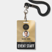 Badge d'identification du personnel d'événement - (Avant avec lanière)
