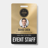 Badge d'identification du personnel d'événement - (Avant)