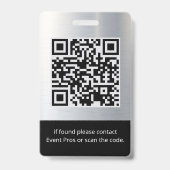 Badge d'identification du personnel d'événement -  (Arrière)