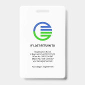 Badge d'identification du personnel médical à colo (Arrière)