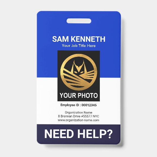 Badge d'identification du personnel médical à colo (Avant)