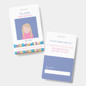 Badge d'identification du personnel scolaire avec  (Avant & arrière)