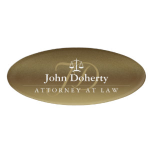 Badge D'identification Échelles d'or élégant de la justice