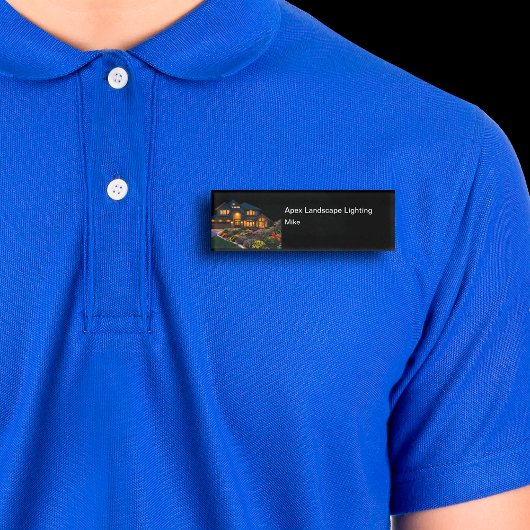 Badge D'identification Éclairage du paysage Électricien Nom du personnel